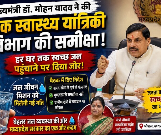 हर घर तक स्वच्छ जल पहुंचाने पर जोर, मुख्यमंत्री डॉ. मोहन यादव