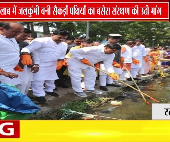 भोपाल के बड़े तालाब पर जलकुंभी में पक्षियों का बसेरा | संरक्षण की मांग