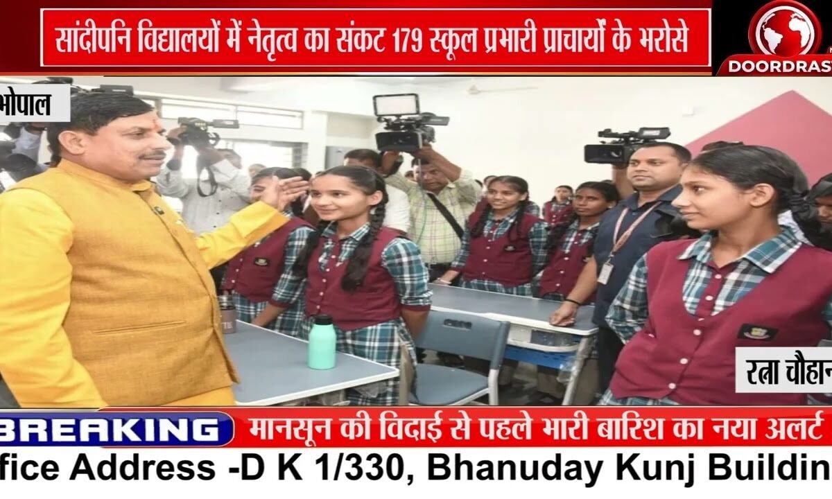 MP के सांदीपनि स्कूलों में प्राचार्यों की कमी, 179 प्रभारी के भरोसे