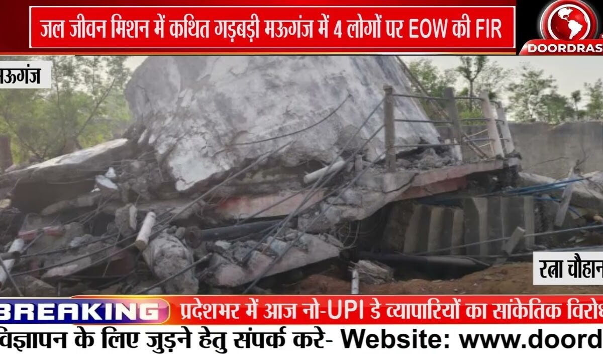 मऊगंज में Jal Jeevan Mission पर FIR, ₹3.85 करोड़ भुगतान का आरोप