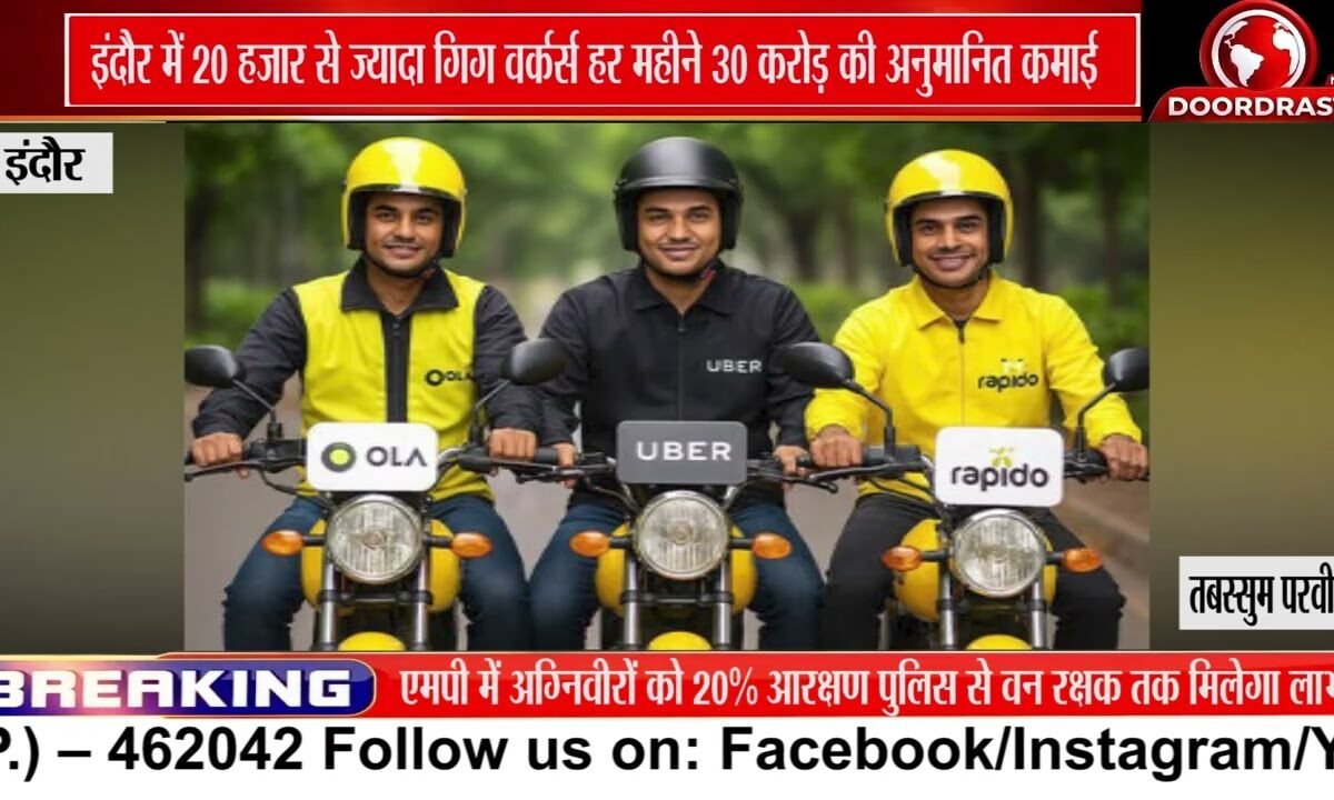 इंदौर में 20 हजार Gig Workers, हर महीने ₹30 करोड़ की अनुमानित कमाई