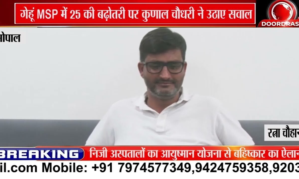 MSP बढ़ोतरी पर Kunal Choudhary का सरकार पर हमला