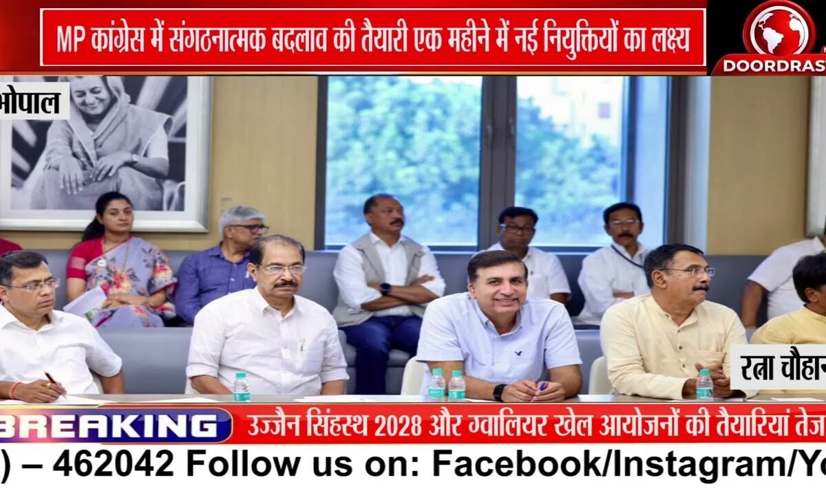 MP कांग्रेस में संगठनात्मक बदलाव की तैयारी, एक महीने में नई नियुक्तियों का लक्ष्य